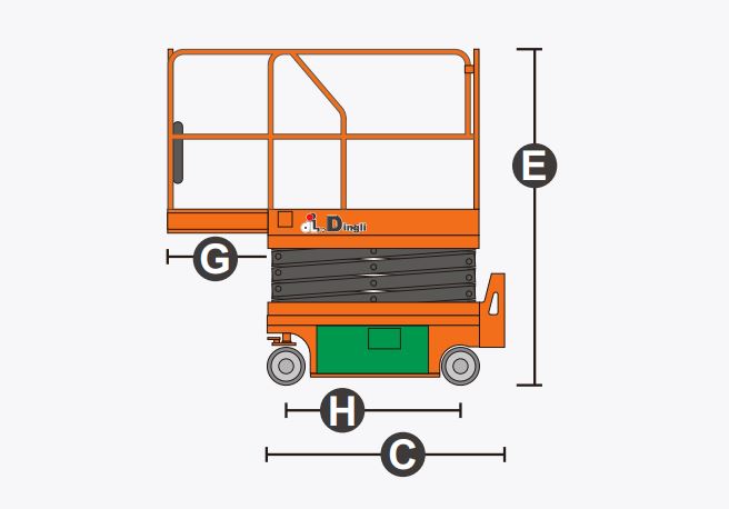 Xe nâng người Scissor lifts, hiệu Dingli model JCPT0607PA