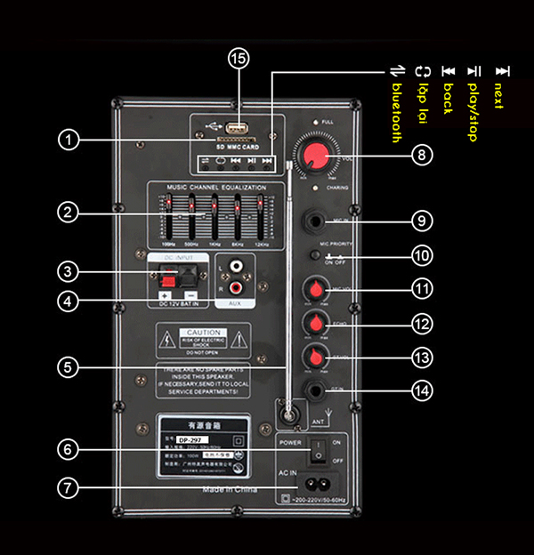Loa trợ giảng dạng kéo Temeisheng 297L ảnh 7