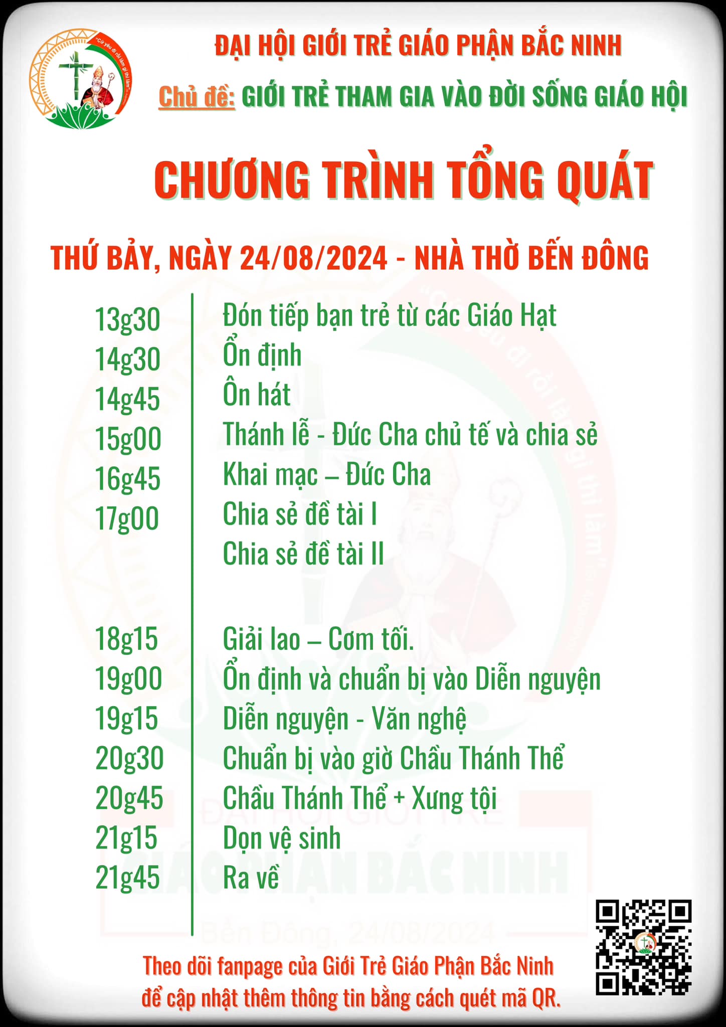 Chương Trình Đại Hội Giới Trẻ Bắc Ninh