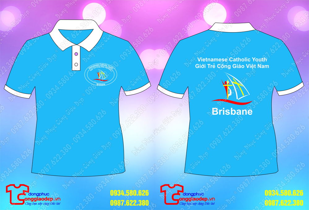 Mẫu áo đồng phục công giáo giới trẻ công giáo Việt Nam tại Brisbane