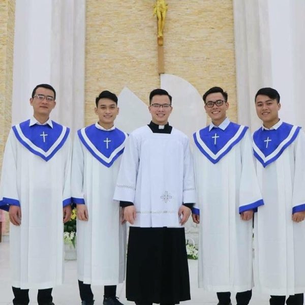 Áo ca đoàn Công Giáo yếm xanh