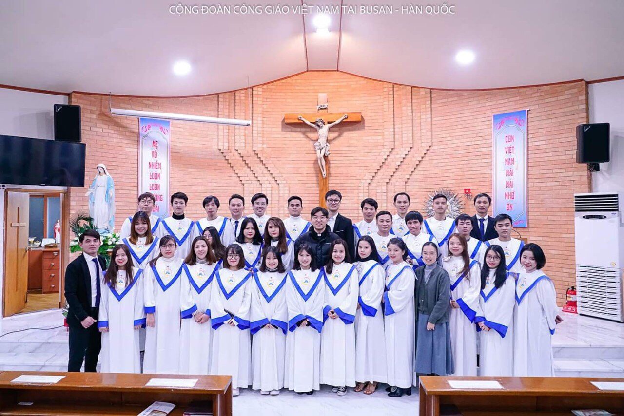 Áo ca đoàn Công Giáo yến xanh dương