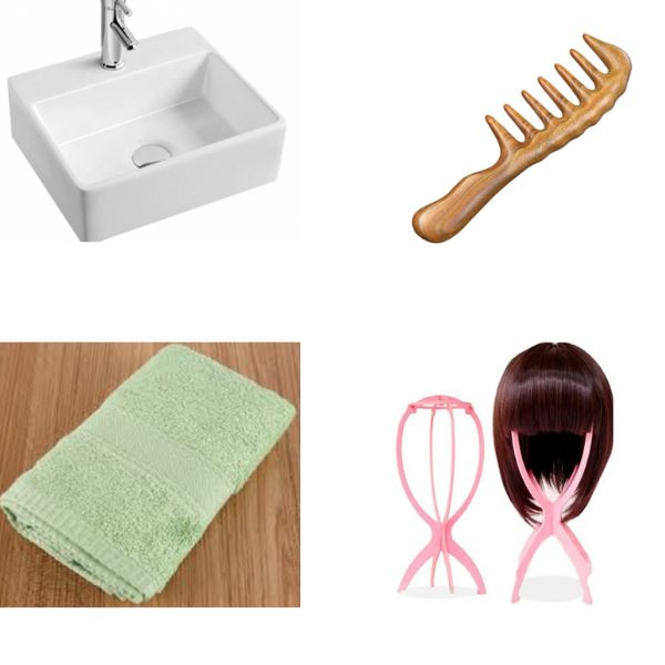 Dụng cụ gội tóc giả