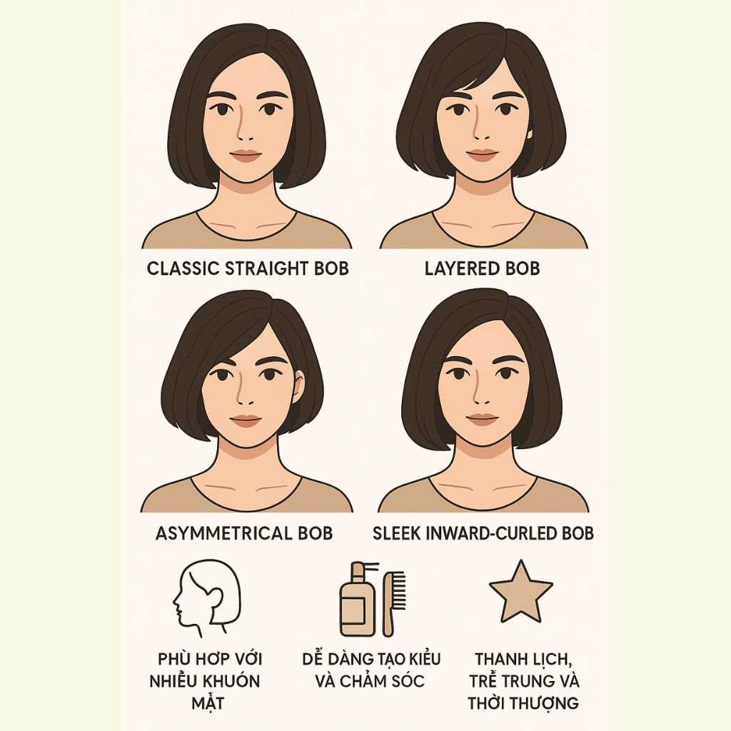 Tóc bob - Biểu tượng của sự thanh lịch và thời thượng