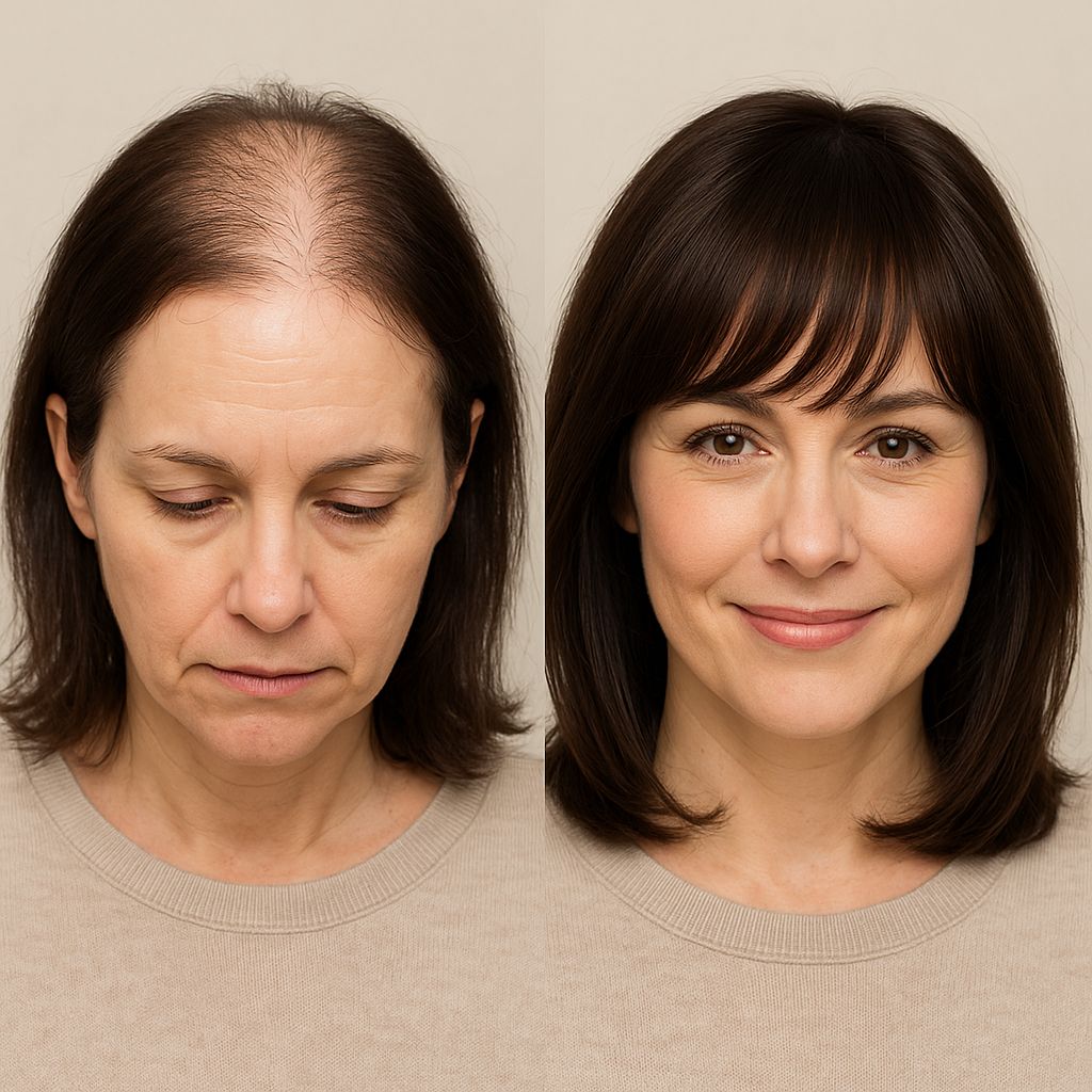 thời gian, tuổi tác, rồi cả những áp lực cuộc sống đôi khi khiến tóc mỏng dần, thậm chí là hói