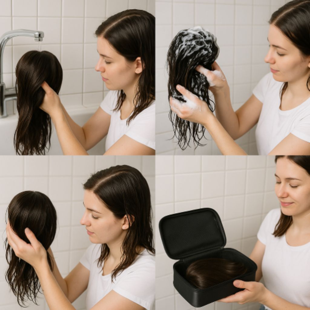 Cách gội tóc giả đúng cách