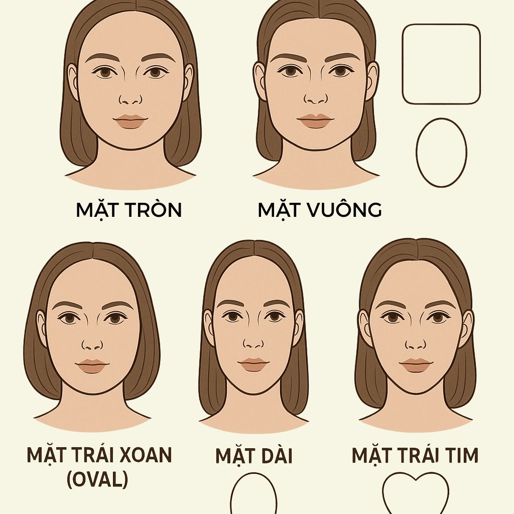 Các dáng mặt phổ biến
