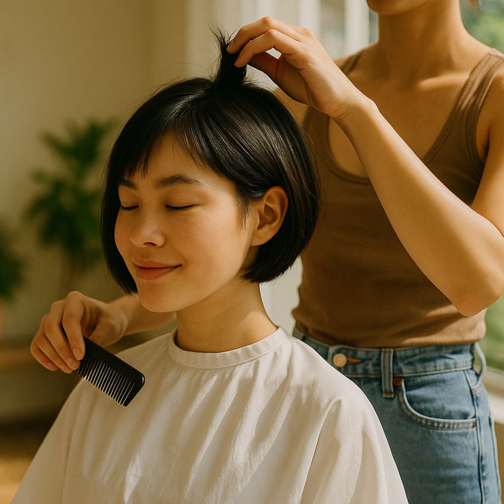 Tùy chỉnh kiểu tóc tại cửa hàng tóc giả theo yêu cầu