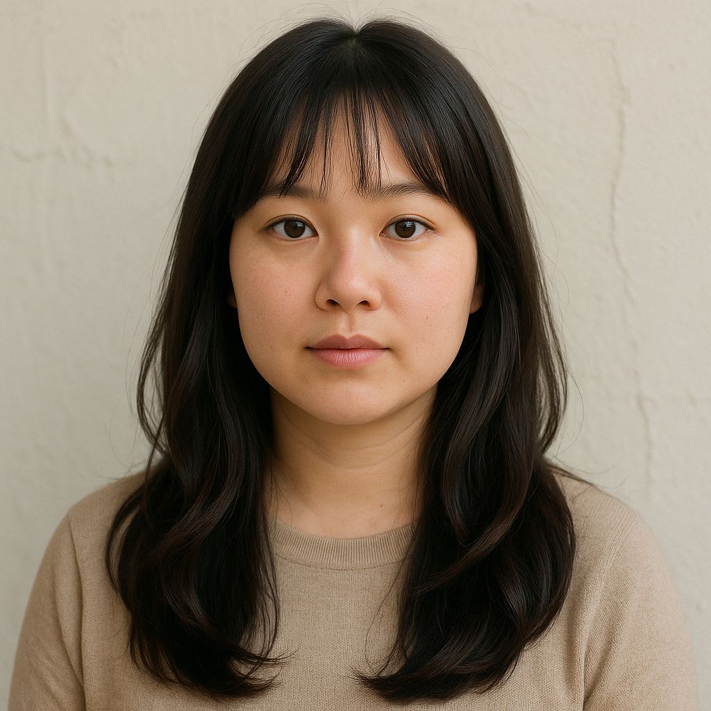 Nên ưu tiên tóc giả dài có lọn xoăn nhẹ hoặc tóc dài duỗi thẳng ôm mặt để tạo cảm giác thon gọn