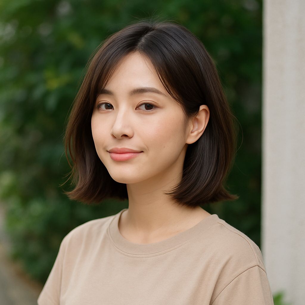 Tóc Ngang Vai Tự Nhiên