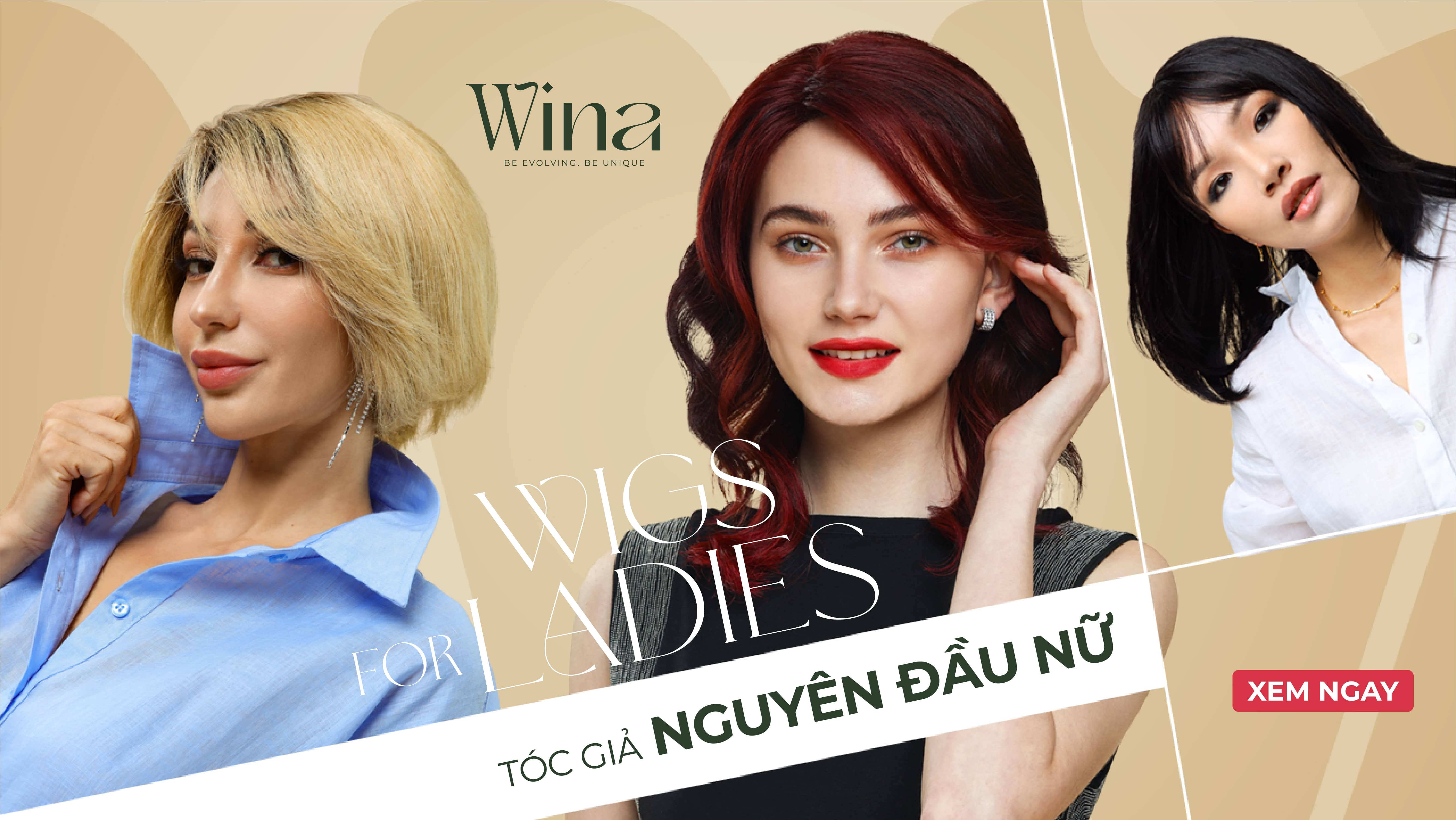 Tổng hợp các kiểu tóc giả nguyên đầu tại Wina Wigs