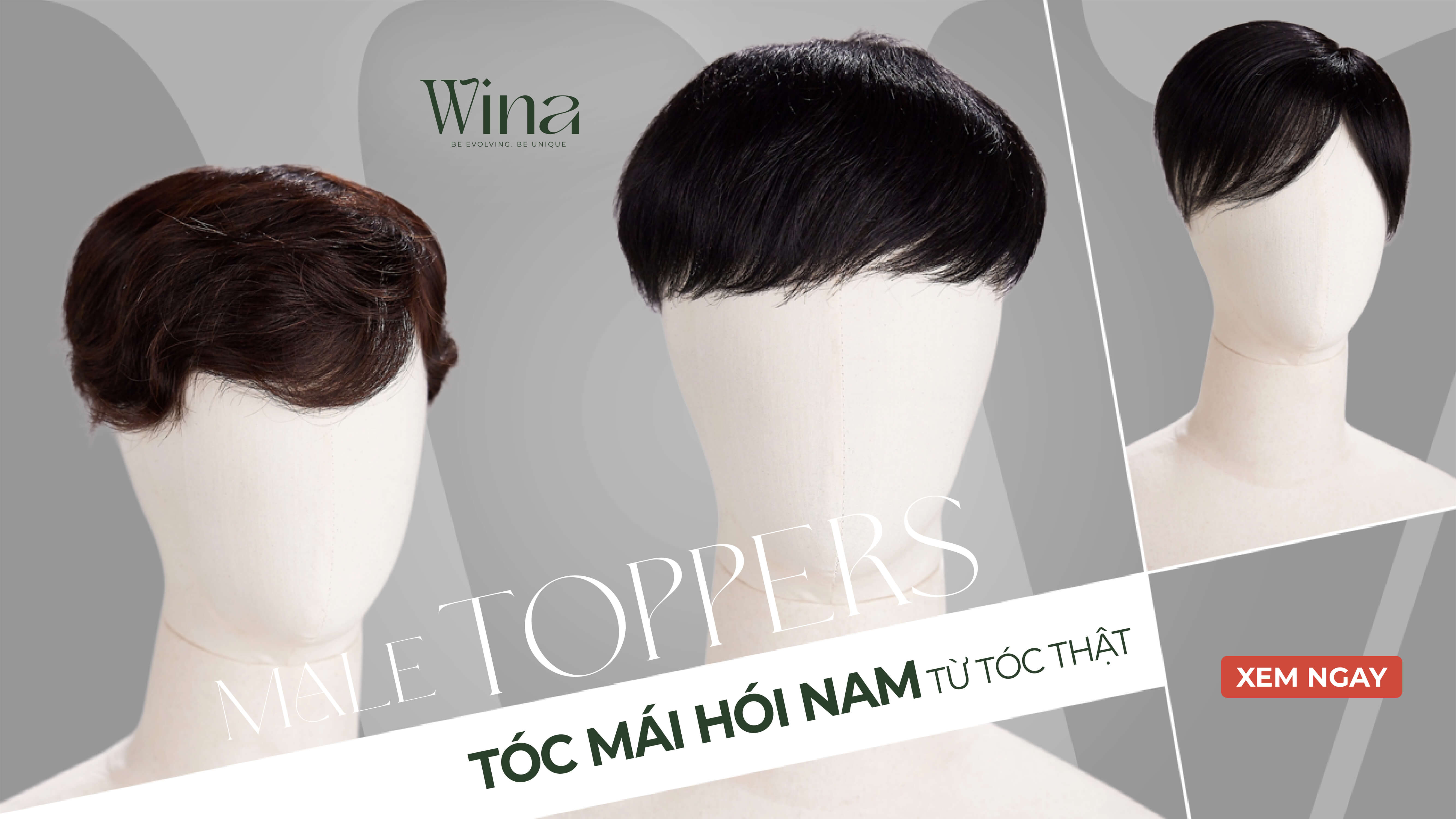 Tổng hợp các kiểu tóc giả nam đẹp tại Wina Wigs