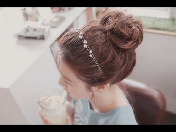 cách búi tóc phồng