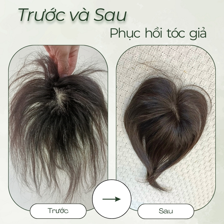 óc giả làm từ tóc thật, mặc dù có vẻ đẹp và cảm giác tự nhiên như tóc thật của bạn, nhưng lại không có khả năng tự phục hồi và tái tạo như tóc trên da đầu