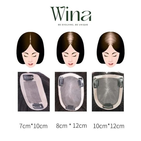 Mái che hói là một loại tóc giả dạng nhỏ, được thiết kế đặc biệt để che phủ phần tóc thưa hoặc vùng da đầu bị hói