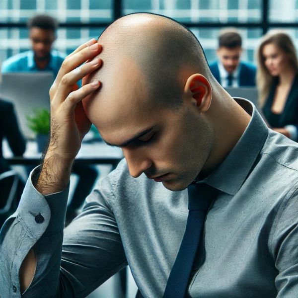 Rụng tóc có thể khiến nhiều người cảm thấy thiếu tự tin xuất hiện trước đồng nghiệp