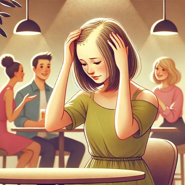 Rụng tóc ảnh hưởng khi gặp gỡ bạn bè người thân