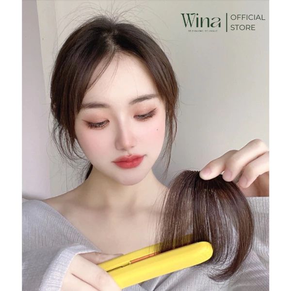 Một trong những ưu điểm nổi bật của tóc mái giả là khả năng giúp bạn thay đổi kiểu tóc nhanh chóng