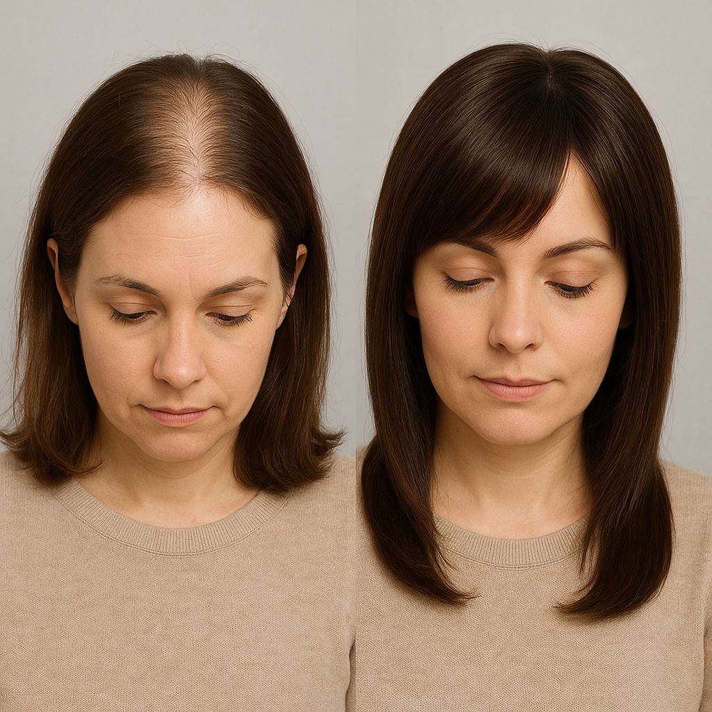 Đừng lo lắng, vì đã có một giải pháp tinh tế và hiệu quả tức thì: tóc giả với diện tích da 7x10