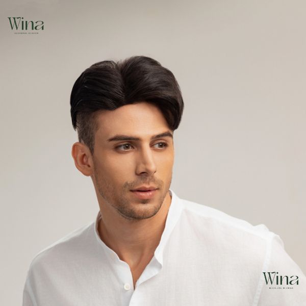 Tóc giả cho nam kiểu Side Part