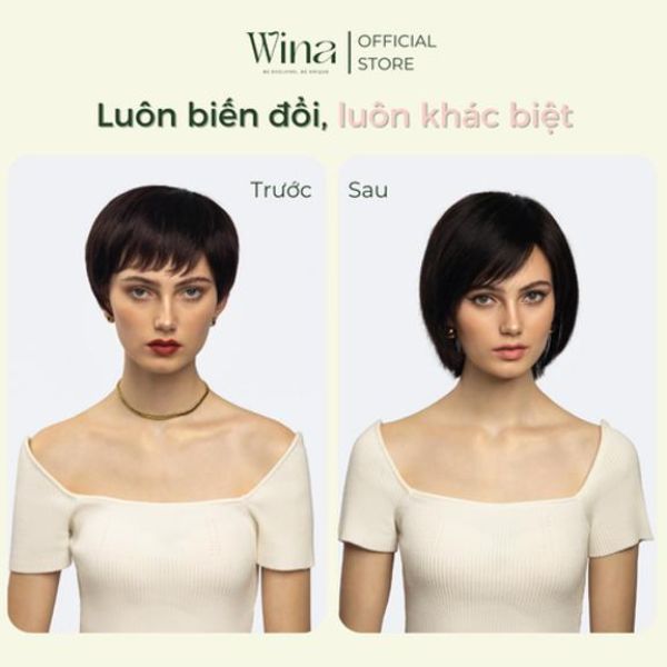 Tóc giả cho nữ đẹp nguyên đầu kiểu Bob