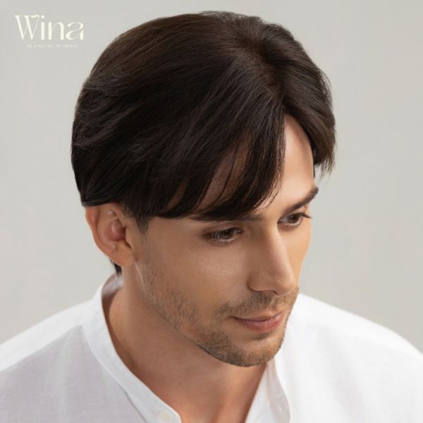 Tóc giả nam nguyên đầu dễ sử dụng và thay đổi