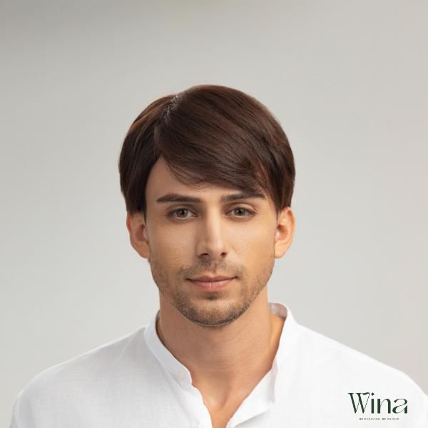 Side Part mái xéo là kiểu tóc giả nguyên đầu cao cấp mang đến vẻ ngoài nam tính, lịch lãm và hiện đại