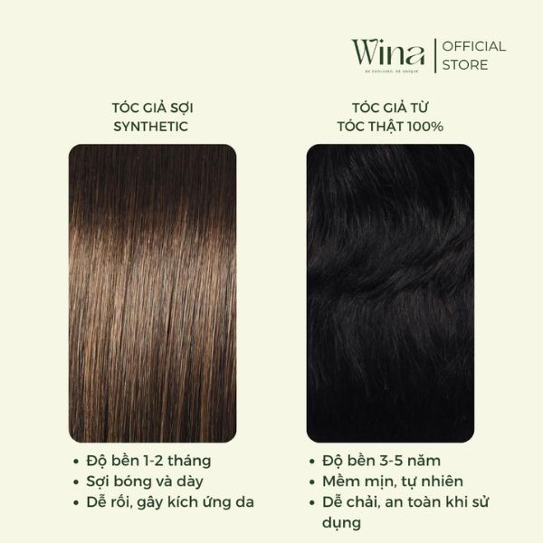 Tóc giả nguyên đầu có da đầu bằng tóc thật