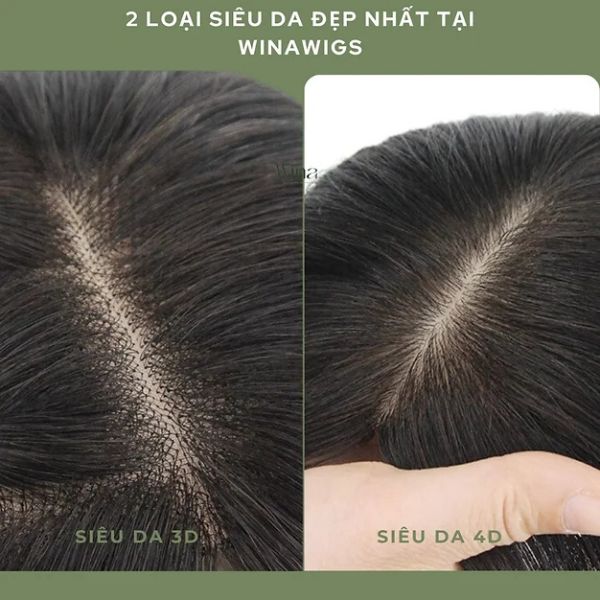 Hãy chọn loại có lớp siêu da đầu mô phỏng chân thật, giúp mẹ tự tin ngay cả khi có người nhìn ở khoảng cách gần