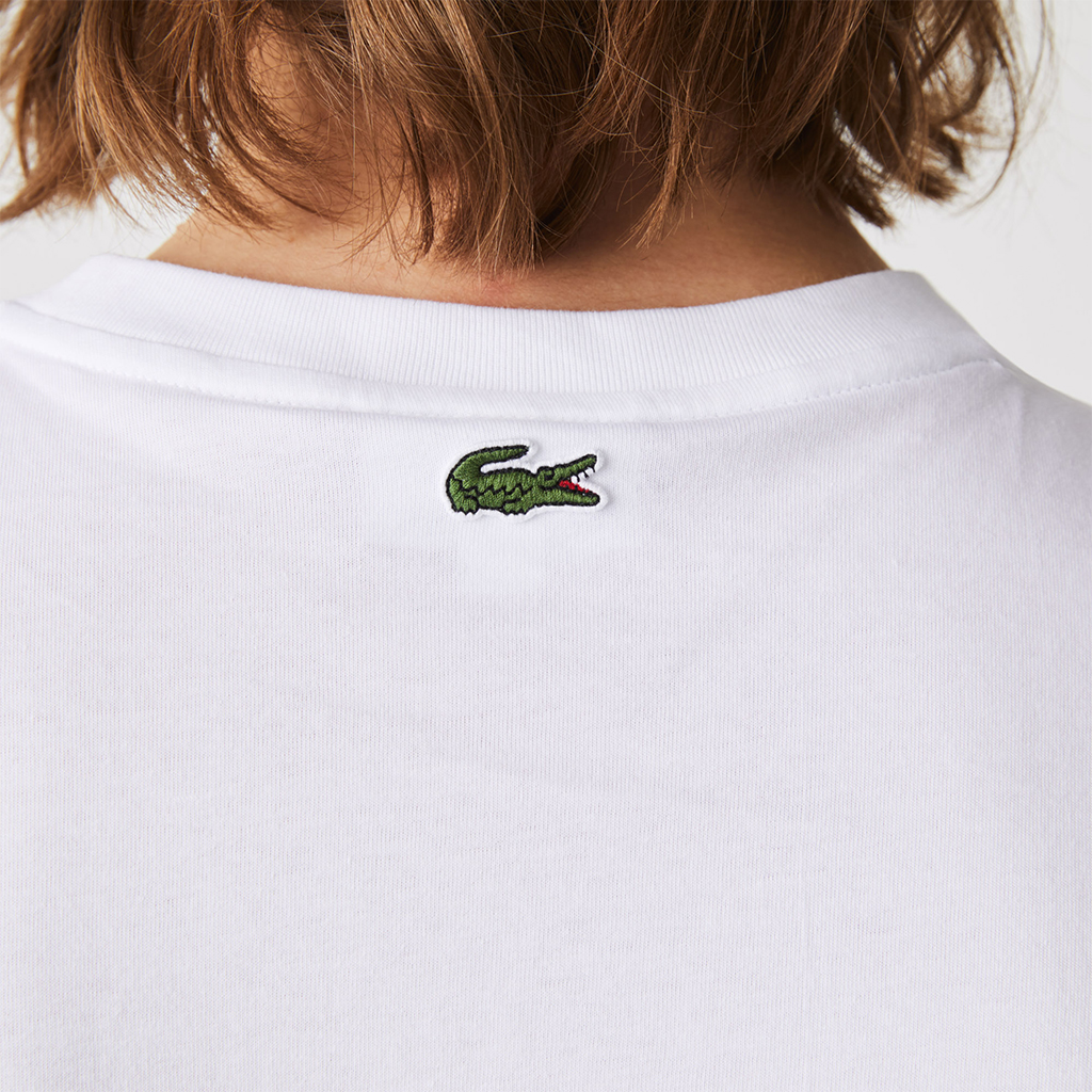 Áo Lacoste Crew Neck Embroidered Logo Cotton T-shirt – Trắng