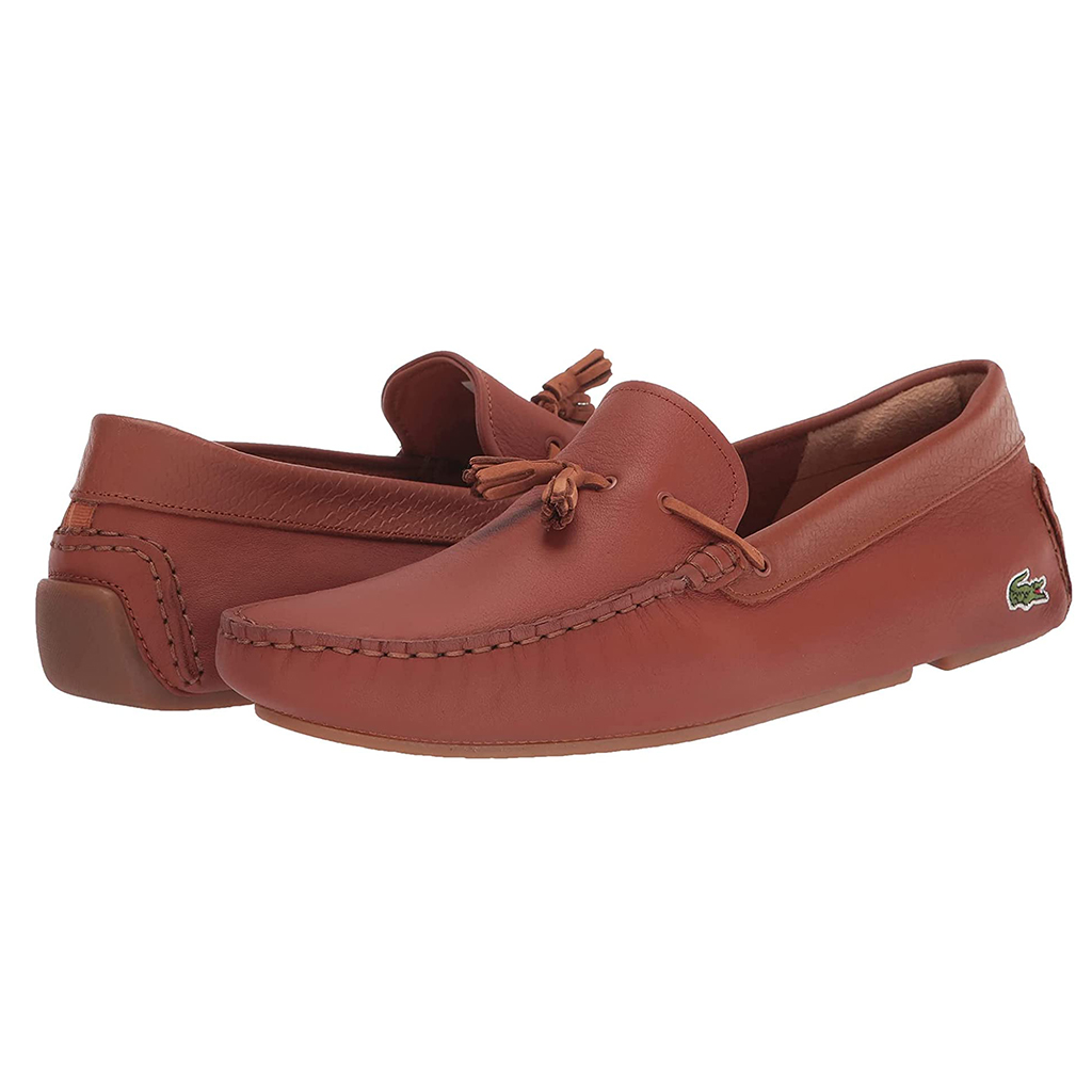 Giày lười nam Lacoste Piloter Tassel 0121 - Nâu