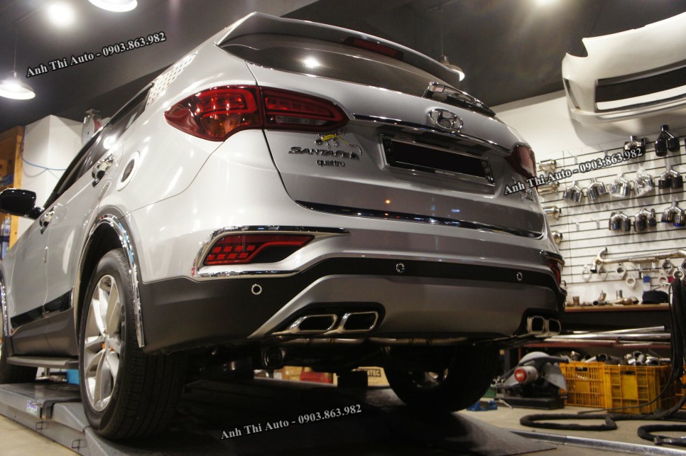 độ pô xe hyundai santafe 2016 - 2017 05