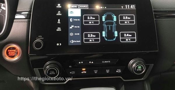 Cảm biến áp suất lốp tích hợp màn hình zin xe Honda CRV