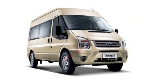 Ford Transit màu ghi vàng	