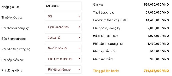 giá lăn bánh bán tải Ford Ranger XLS AT tại tỉnh bắc ninh