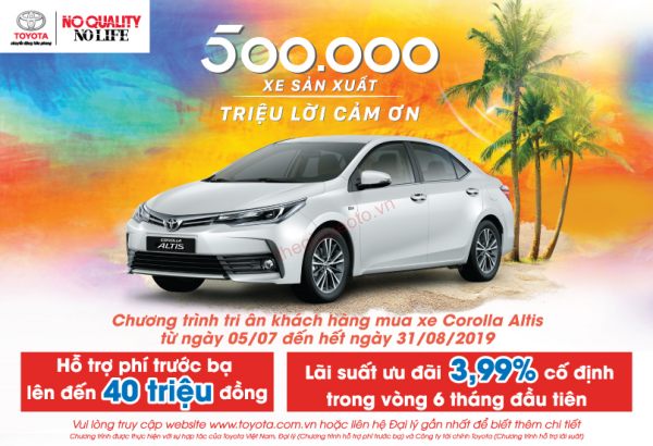 khuyến mãi toyota corolla altis 2019