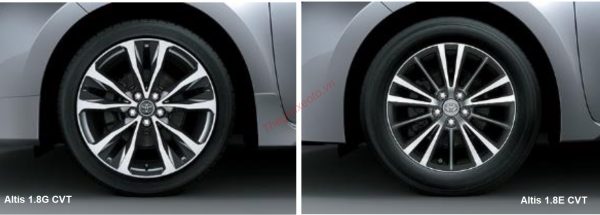 mâm xe toyota corolla altis 2022