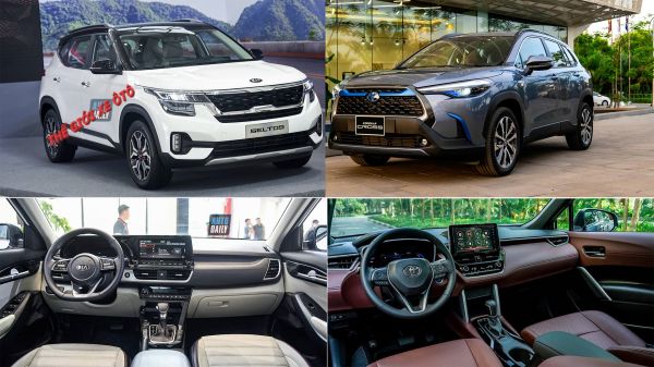 So sánh Toyota Corolla Cross 1.8G và Kia Seltos Premium 2021