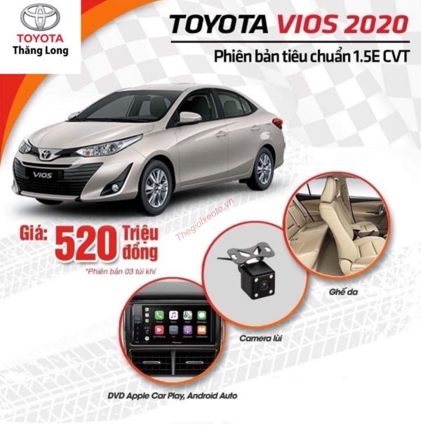 Những nâng cấp trên Toyota Vios 1.5E CVT 2021