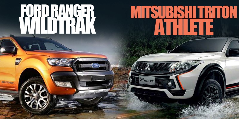 So sánh xe Mitsubishi Triton Athlete 2018 và Ford Ranger Wildtrak 2018
