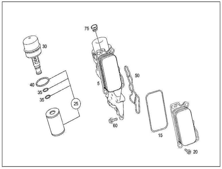 Gioăng cốc lọc dầu Mercedes C250 E350 S500 - 2721840080