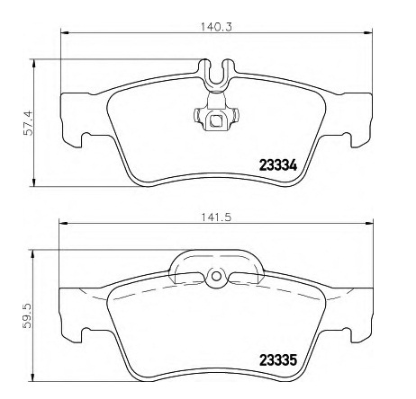 Kích thước Má phanh sau Mercedes E250 - 0074206720