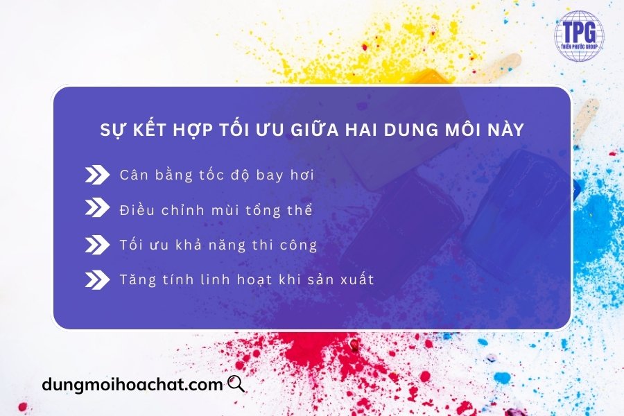 Sự kết hợp tối ưu giữa hai dung môi này