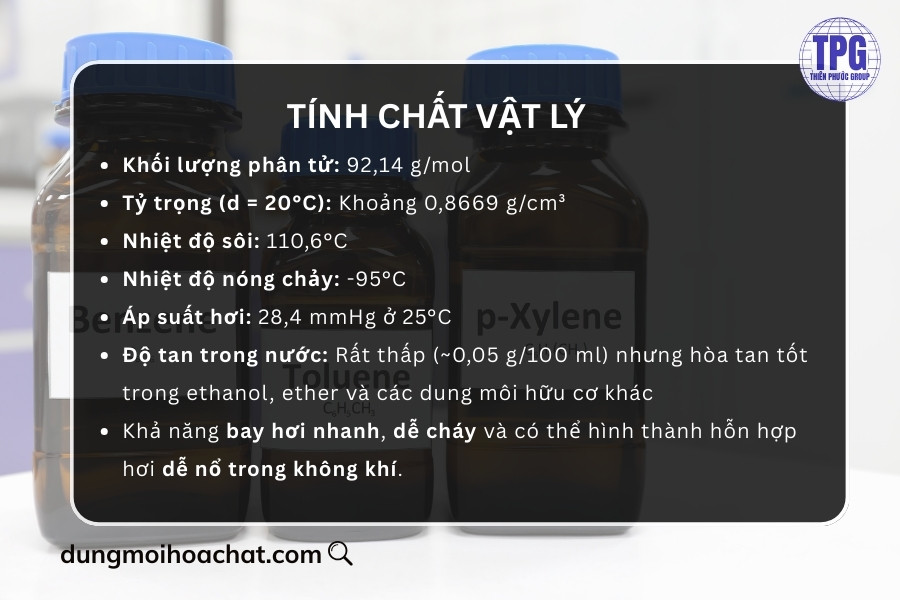 Tính chất vật lý của Toluen