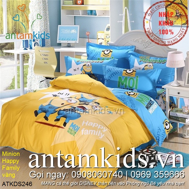 Chăn ga gối minion cho bé trai bé gái, chăn ga gối hình minion ngộ nghĩnh, chăn ga gối đệm minion đẹp, ga giường minion dễ thương, chăn ga gối đệm hoạt hình minion, drap trải giường minion, gối ôm minion, chăn ga minion, chăn gối drap mền minion cao cấp nhập khẩu tuyệt đẹp