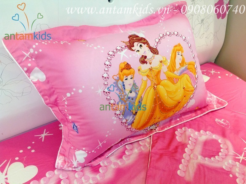 Gối công chúa Disney màu hồng GHH01 - AnTamKids.vn