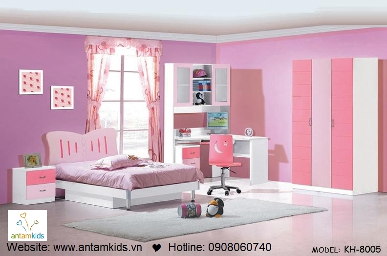 Phòng ngủ trẻ em KH-8005 đẹp thiên thần | PHONG TRE EM ANTAMKIDS