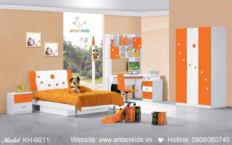 Phòng ngủ trẻ em KH-6011 xinh giá cực tốt| Noi That Tre Em AnTamKids