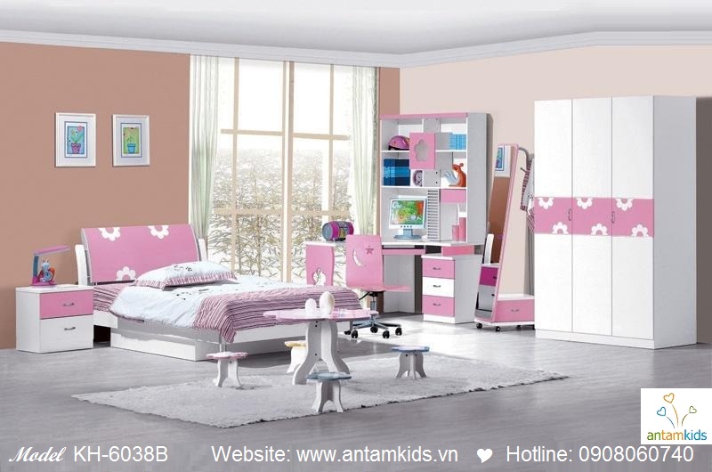 Phòng ngủ trẻ em KH-6038B đẹp thiên thần | PHONG TRE EM ANTAMKIDS