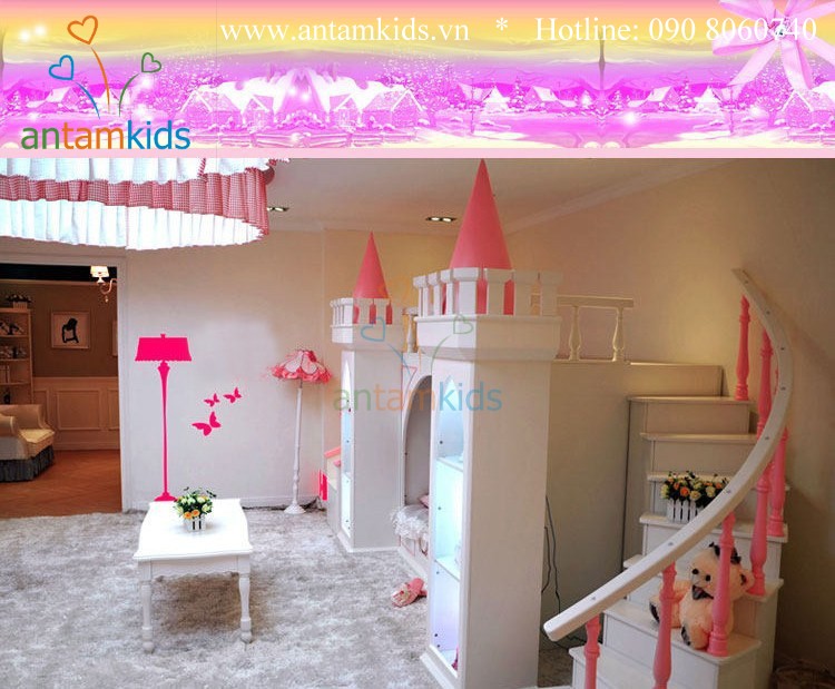 Giường lâu đài công chúa Lucky Princess ACB06